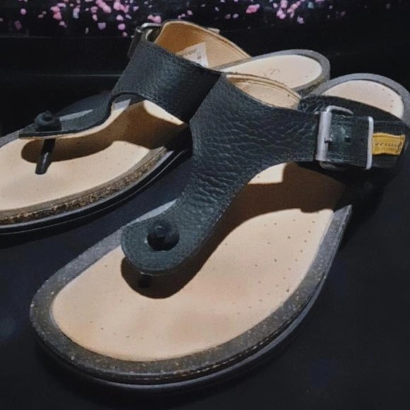Ecco Thong Sandal Blk (37) - Picture 1 of 2